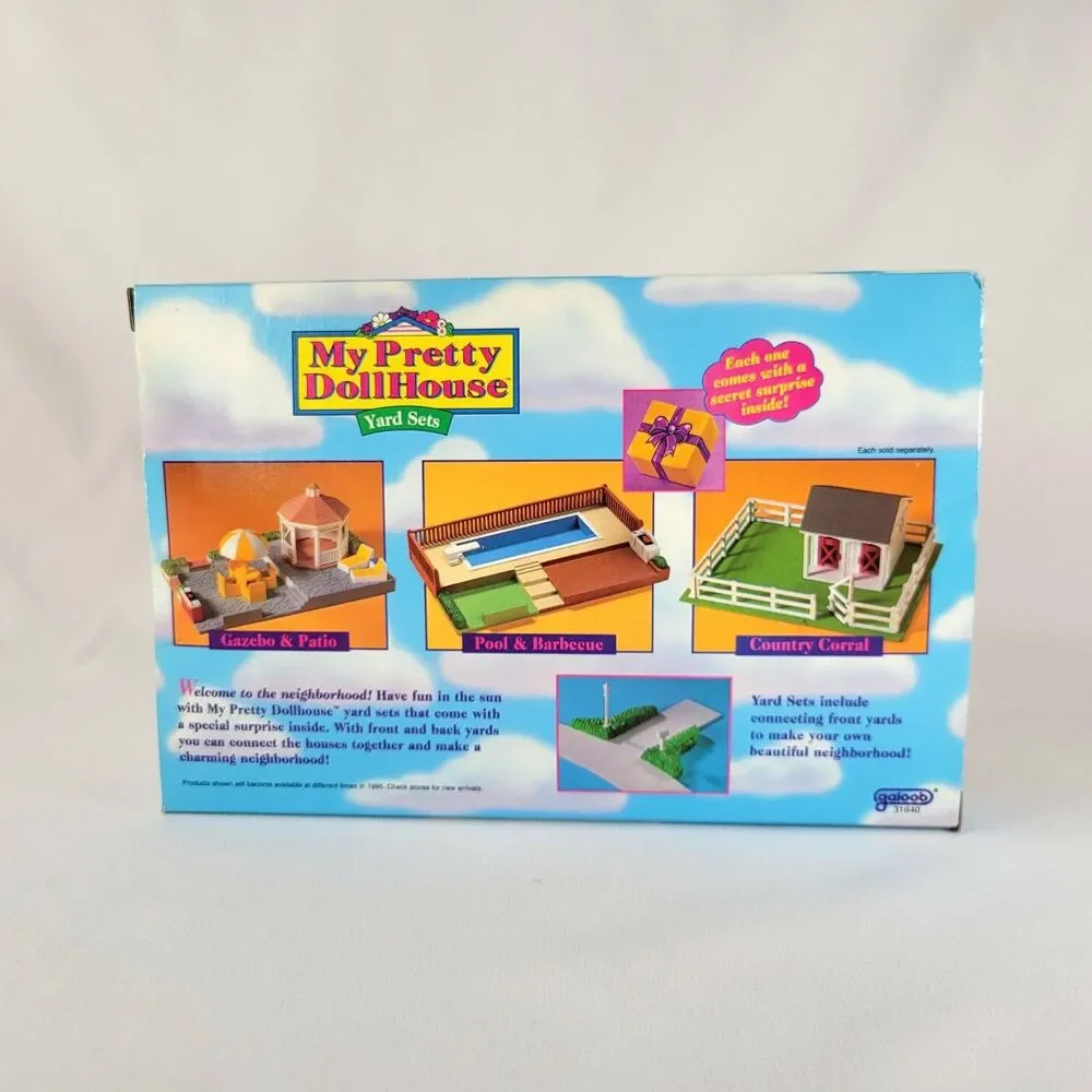 Vintage Galoob My Pretty Dollhouse Gazebo Patio Outdoor Furniture 1994 Open Box